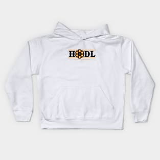 Hodl Bitcoin 6 Shooter Black Text Kids Hoodie